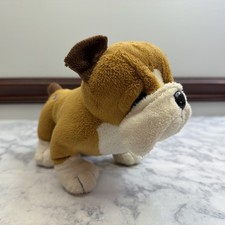 Webkinz Bulldog Plush Stuffed Animal Toy Brown White HM126 NO CODE Ganz 7  Soft
