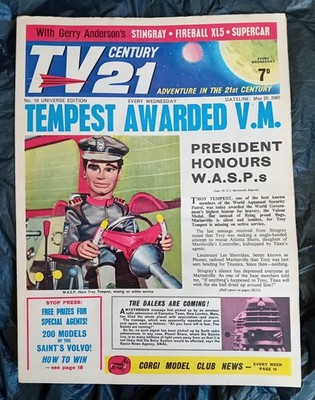 TV Century 21 comic #18 (22/05/1965). Flat/clean/complete. FN