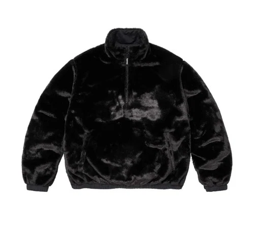 Supreme Umbro Reversible Faux Fur Pullover Jacket Black New In Hand FW26 image 5