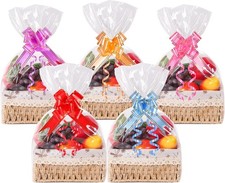 20Pcs Large Cellophane Wrap for Hampers, 60 x 40cm Clear Cellophane Wrap Bags