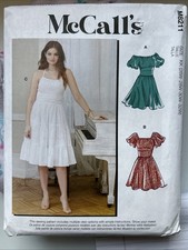 Uncut M8211 McCALLS - DRESS w Sleeve & Hem Va...