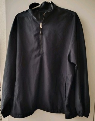 Windbreaker 1/4 Zip black PEAK  North End pullover jacket Mens Size Large