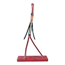 Vintage Patriotic Handmade Folk Art Wooden Uncle Sam Sculpture - Signed