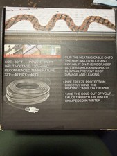 Heat Tape for Water Pipes Roof Gutter Snow De-Icing Heat Cable 30 Feet 5 Watts
