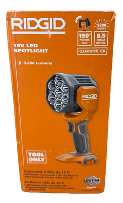 #ad Ridgid 18V LED Spotlight Cordless 3200 Lumen Multi Mode Tool Only Model R8699B $59.99