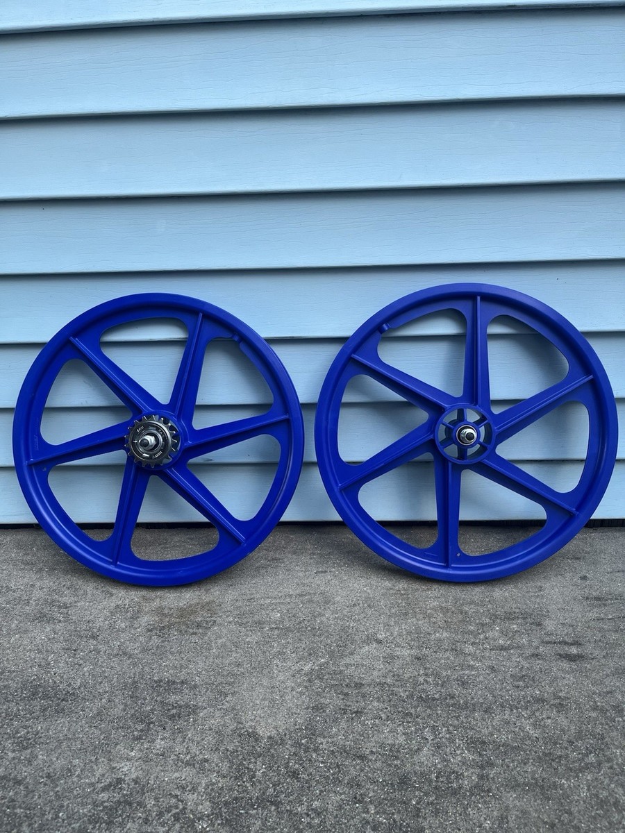 Blue Skyway Old School 20 inch Tuff Wheels Mags Rims Bmx New 6