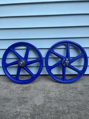 Blue Skyway Old School 20 inch Tuff Wheels Mags Rims Bmx New 6