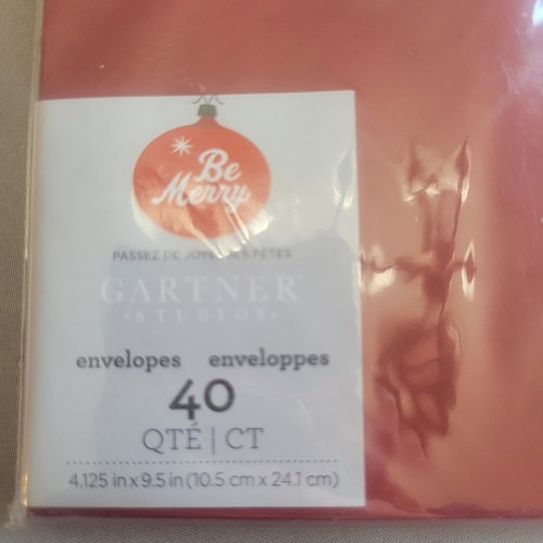 Buste Natalizie Festività Rosse 4,2x9,5" Confezione da 40 NUOVE - Foto 2 di 4