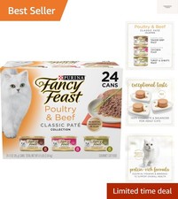 Poultry and Beef Feast Classic Pate Collection Grain Free Wet Cat Food Variet...