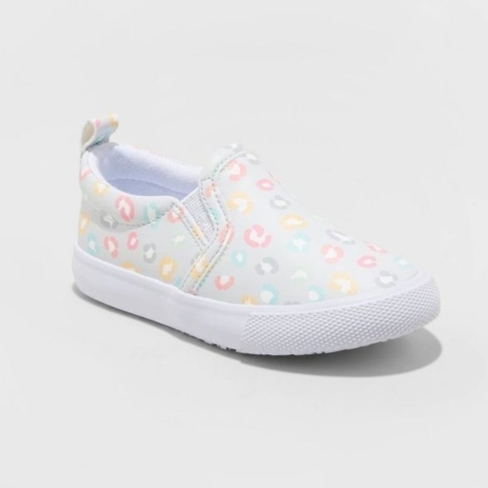 Toddler Alexus Leopard Print Slip-On Sneakers - Cat & Jack Gray 5