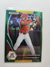 2021 Panini Prizm Draft Picks Ryan Holgate Green and Yellow Hyper Prizm AA74