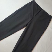 Eileen Fisher Women's Size L Tencel Blend Ponte Knit Straight Crop Pants Black