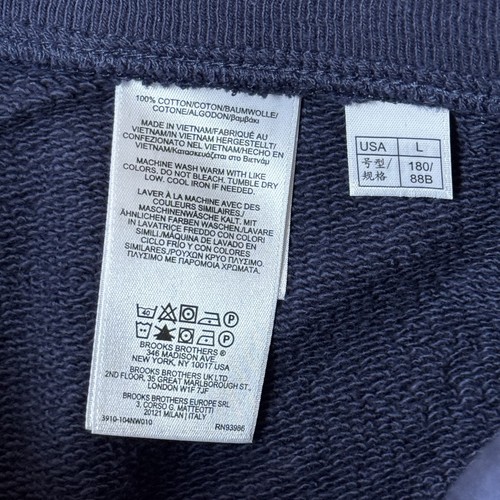 Brooks Brothers pantaloncino rosso pile uomo grande blu navy ancora cotone ricamato - Foto 3 di 11