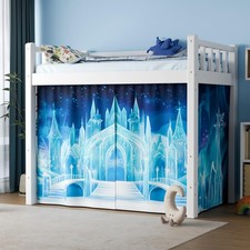 Bunk Bed Curtains - Loft Bed Curtains Privacy Bottom Bed Tent Customization B...