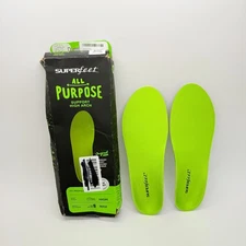 Superfeet Size D Green All-Purpose Support High Arch M 7.5-9 W 8.5-10 Insoles