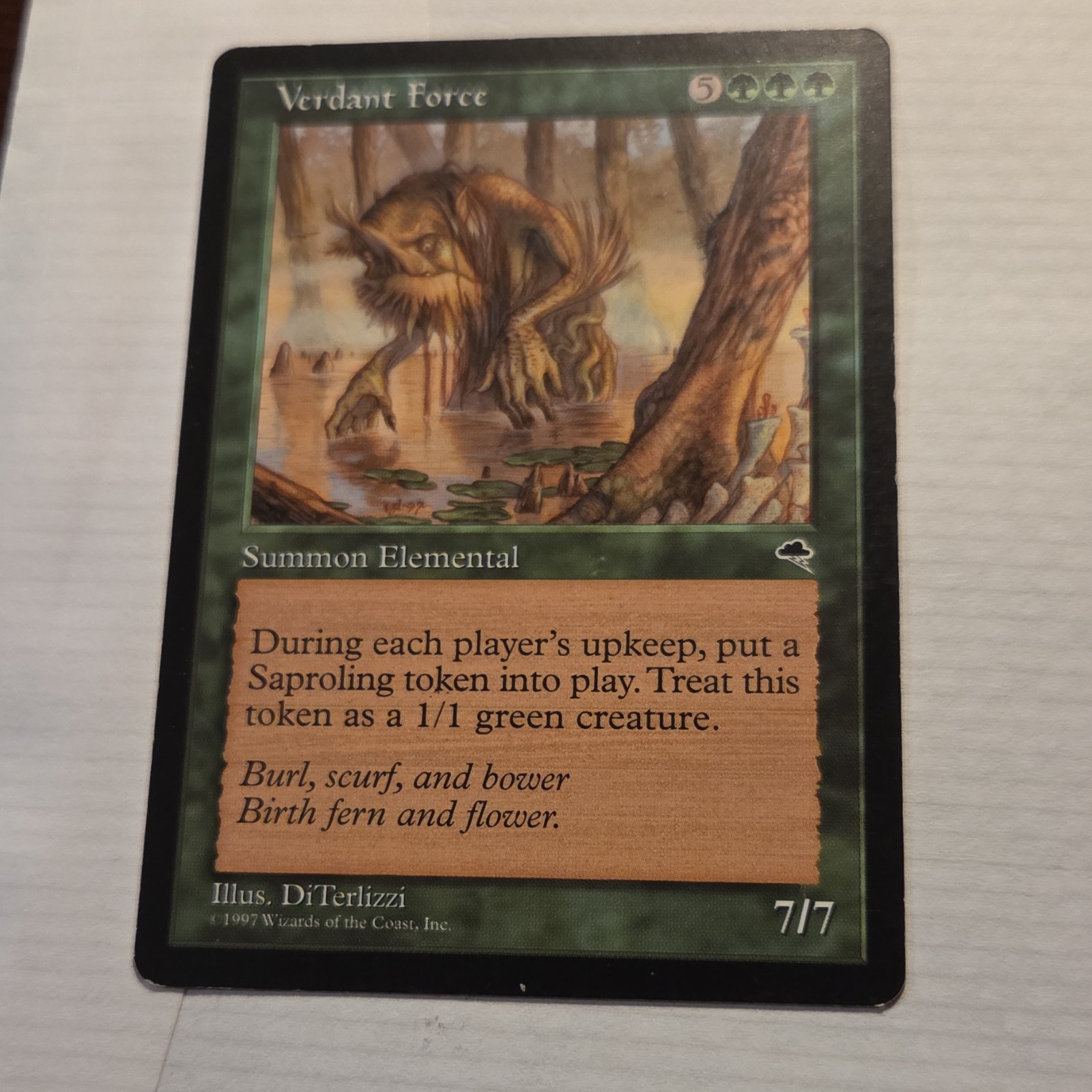 Magic: The Gathering Verdant Force Tempest Creature Rare Regular DiTerlizzi 1997