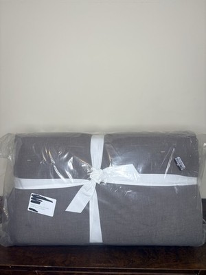 Pottery barn Belgian Flax Linen Comforter  Cafe Noir · Queen