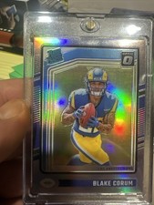 Blake Corum 2024 Panini Donruss Optic Rated Rookie Silver Prizm Holo RC 208 Rams