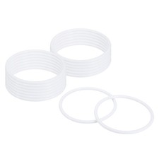 15Pcs Dream Catcher Rings, 4.3" Plastic Macrame Wreath Floral Round Hoop, White