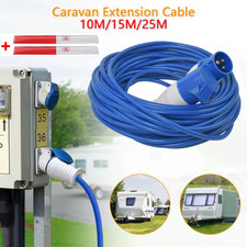 10/15/25M Caravan Motorhome Camp Heavy Duty 16A 240V Mains Hook Up Cable Lead UK