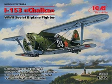 1:72 ICM KIT I-153 Chaika Wwii Soviet Biplane Fighter ICM72074 MMC