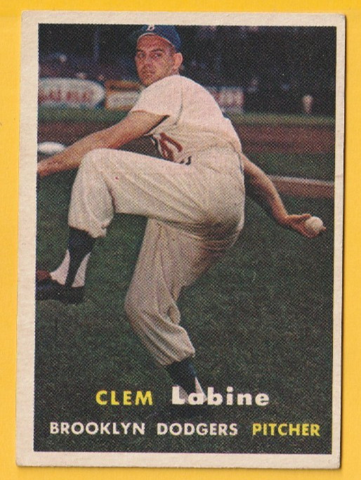 1957  TOPPS  CLEM LABINE   #53   EX+   DODGERS