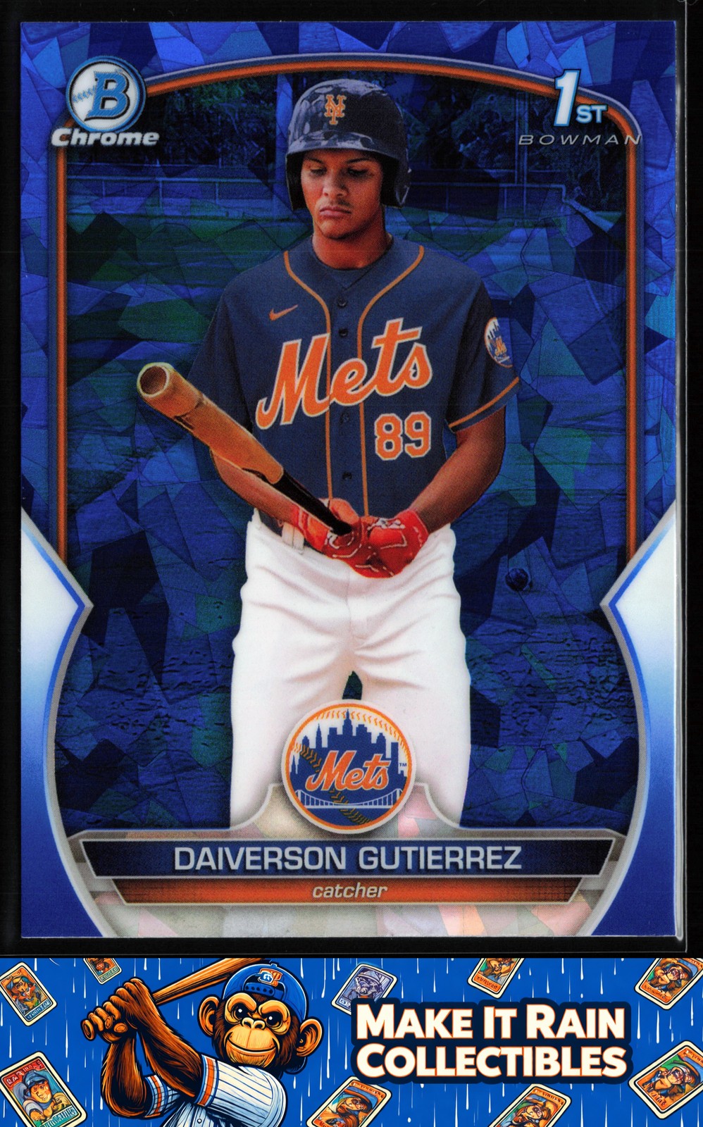 Daiverson Gutierrez 1st 2023 Bowman Chrome Sapphire Prospect #BCP-154 Mets