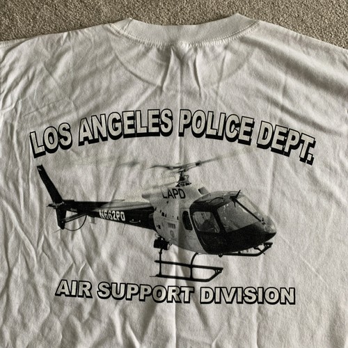 LAPD Los Angeles Police Department Air Support Division Unisex T-Shirt White M