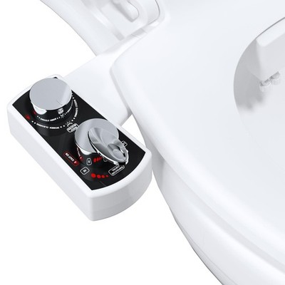 Hibbent Bidet Attachment for Toilet, Hot and Cold Water Spray Non-Electric Du...