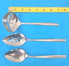 Oneida Community Stainless Via Roma Serving Spoons & Gravy Ladle