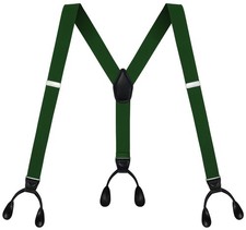 Men's 1.4" Y-Back Adjustable Elastic Button End Tuxedo Suspenders  Braces for...