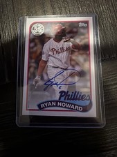 Ryan Howard 2024 Topps Series 1 1989 35th Anniversary On Card AUTO #89BA-RHO