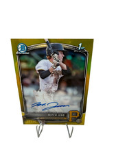 Mitch Jebb 2025 Bowman Chrome 1st Yellow Refractor Auto /75 #CPA-MJ Pirates