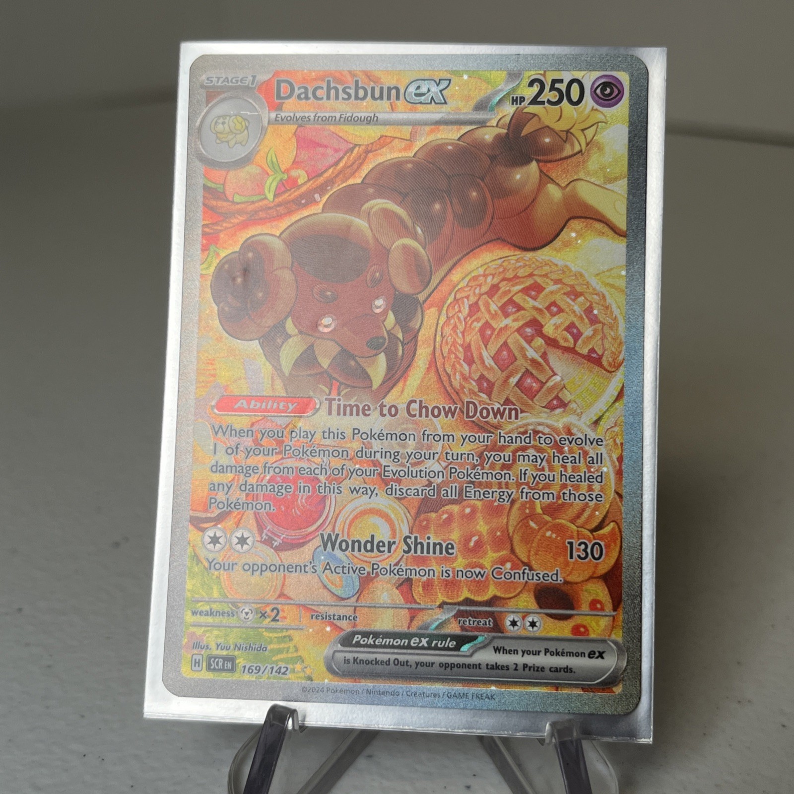 Dachsbun ex 169/142 Special Illustration Rare Stellar Crown NM Pokémon Card
