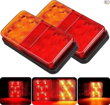 2PCS 12V LED Rear Tail Lights Trailer Lights Universal 10Leds Stop Brake Light T