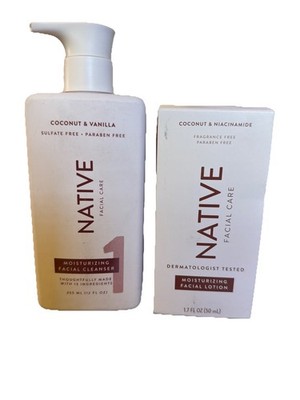 NATIVE Facial Care Moisturizing Facial Lotion & Moisturizer Coconut & Vitamin B3