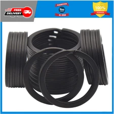 20 Pack Key Ring Keychain 1 Inch 25mm Diameter Metal Flat Split Black