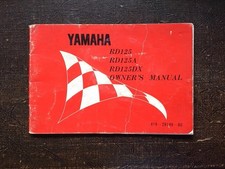 Yamaha RD 125  A & DX Genuine Owners Manual 1974