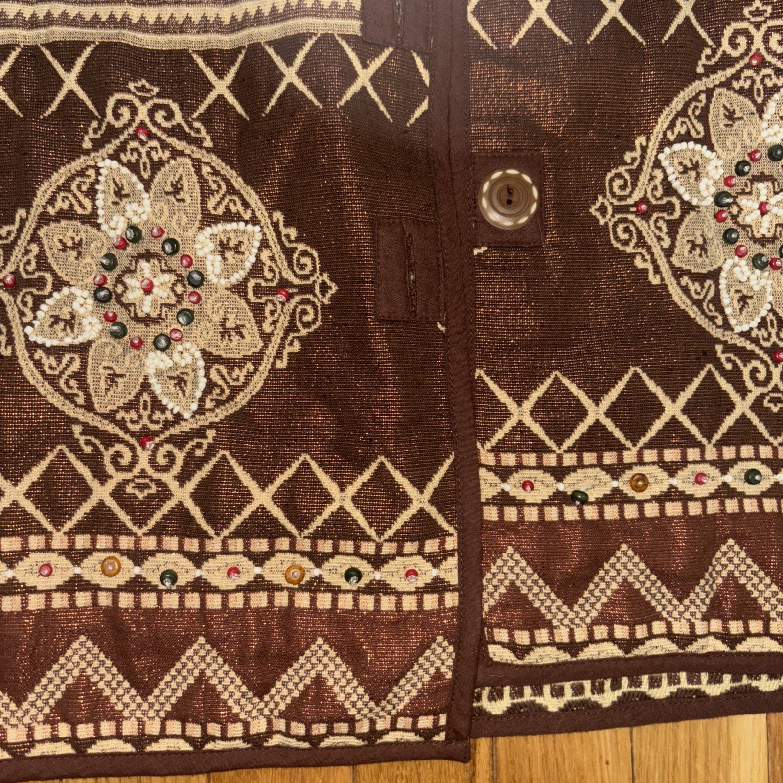 Flashback Jacket Medium Copper Brown Tapestry Bea… - image 5