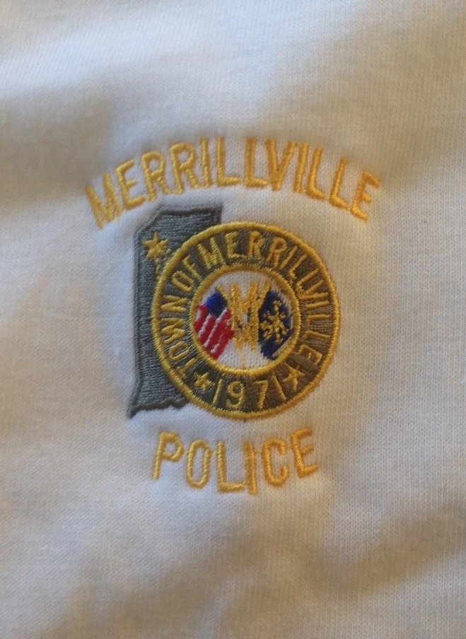 New/Never Worn - Mens White Polo Shirt Merrillville Police Department - Size XL Foto 2 de 3