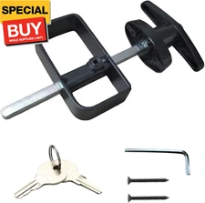 Shed Door Latch, T Handle Lock Kit, 5½" Storage Barn Playhouse & Chicken Coop Lo