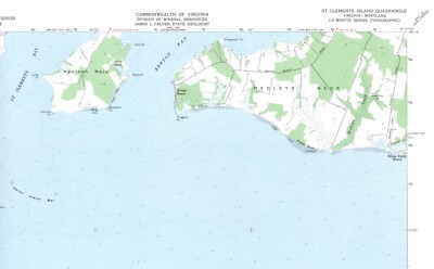 St. Clements Island Quadrangle Virginia-Maryland 1973 USGS Topo Map 7.5 Minute