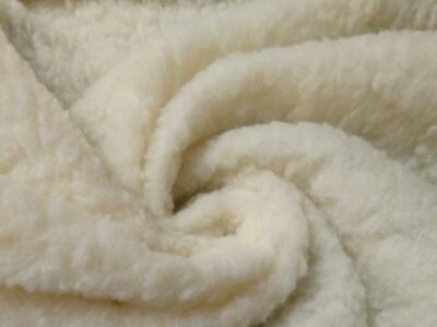 Kunstfell SHERPA Fleece Schafsfell Stoff - Cream