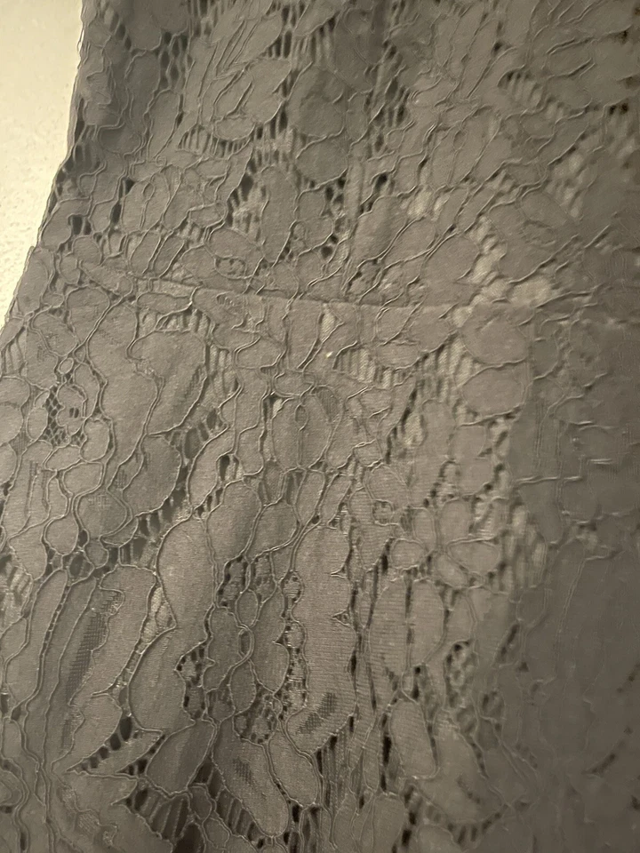 Miusol Women's Retro Floral Lace Short Sleeve Bridesmaid Party Dress Black Size  Foto 2 de 4