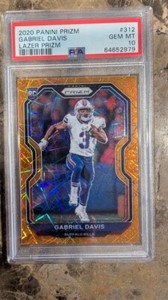 2020 Panini Prizm Gabriel Davis Rookie Lazer Prizm #312 PSA 10