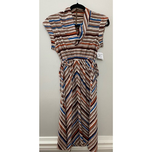 Vestido Vintage Años 70 Retro Mod Judy B. Terroso Rayas M/L - Imagen 2 de 8