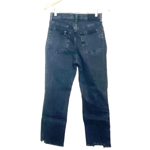 Abercrombie & Fitch Ultra High Rise Straight Jeans Damen 28 6R Distressed Schwarz - Bild 5 von 13
