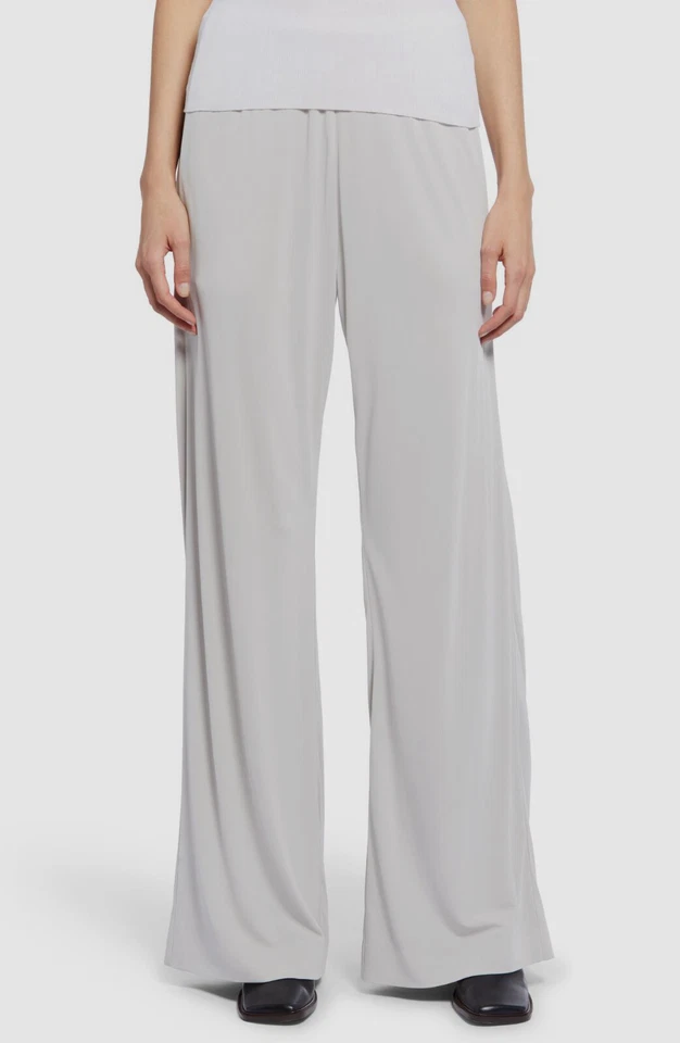 $1290 Pantalones Pantalones Para Mujer The Row Gris Cintura Elástica Pierna Ancha Talla X-Grande