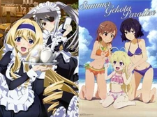 Infinite Stratos 2 A Certain Scientific Railgun BIG Poster Official Japan FS TN