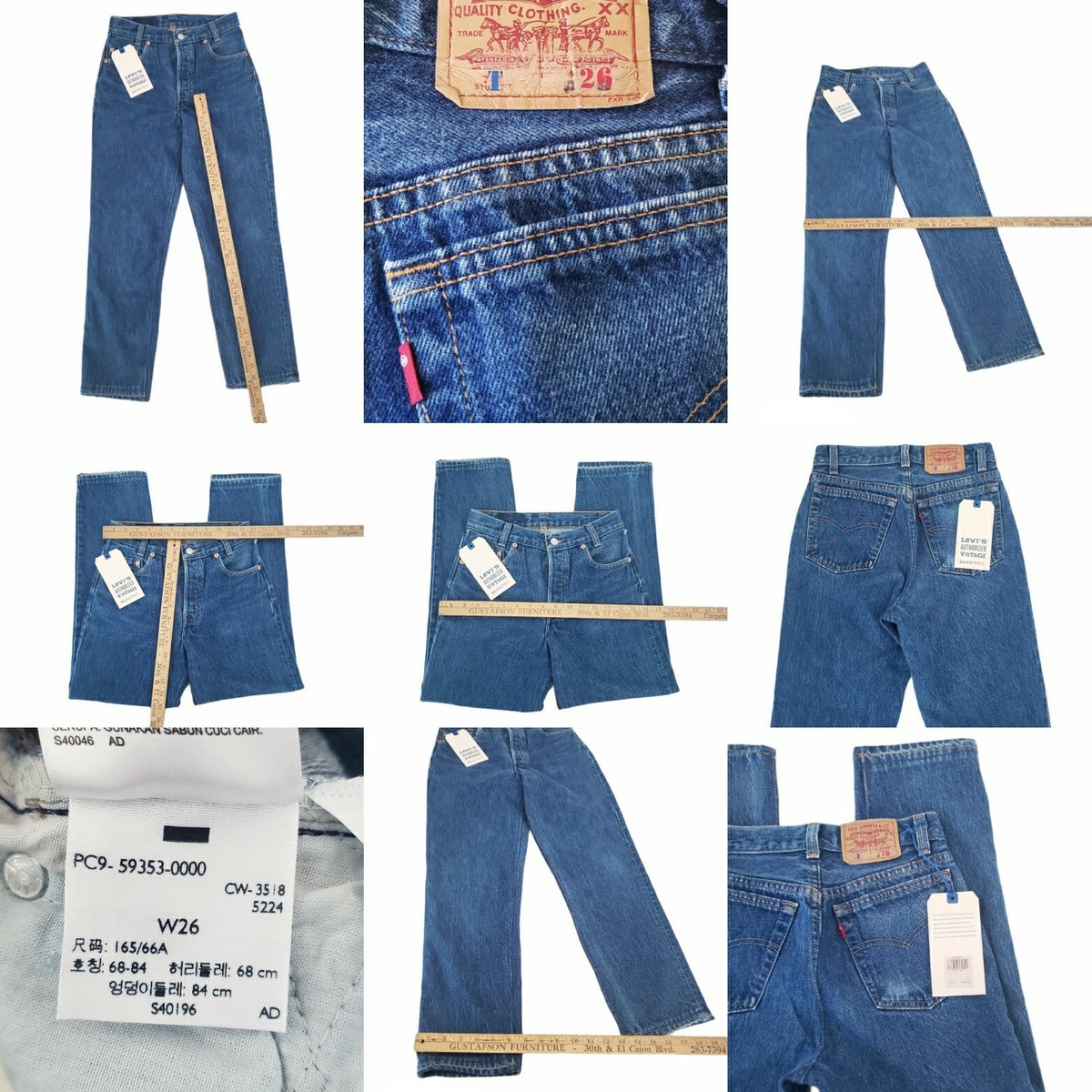 Levi's Authorized Vintage 701 Student Fit Button Fly Jeans Levi's Authorized Vintage 701 Student Fit Button Fly Jeans